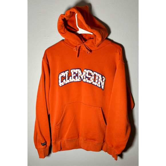 Jansport Other - Vintage Clemson Tigers JanSport Orange Hoodie Polka Dot Seen On Logo Sz Small